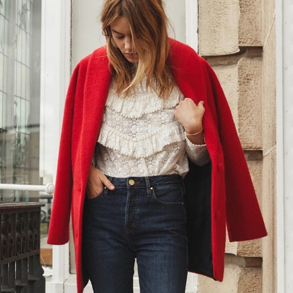 Sezane Jackets & Blazers - Sezane Bow  Wool Short Coat